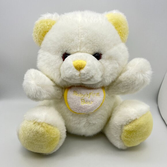 Just Friends Other - Just Friends Baby’s First Teddy Bear Plush Stuffed Animal 9” Yellow & White 1995